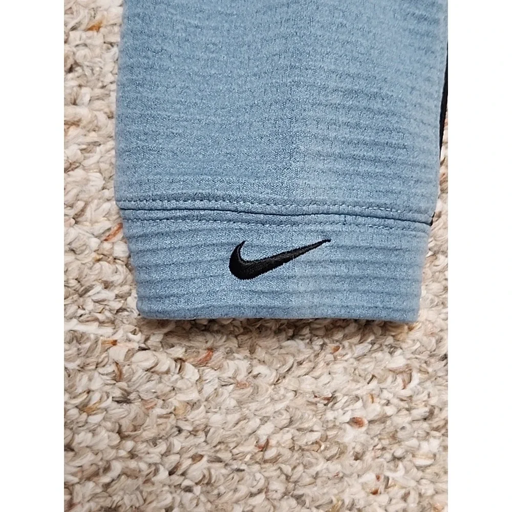 Nike Golf Therma Pullover XXL Blue Black 1/4 Zip Long Sleeve Nike Fit Textured‎